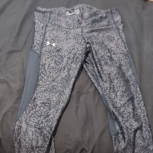 Under Armour Gray and Black Textured Leggings